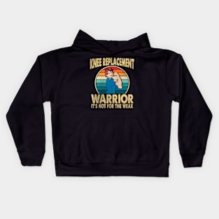 Knee Replacement Warrior Surgery Recovery Get Well Soon Kids Hoodie